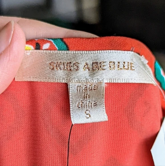 NWT Skies Are Blue A-lined Mini Sleeveless Multicolored Dress Size S - Picture 6 of 9